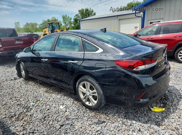 5NPE34AFXJH608071 2018 HYUNDAI SONATA Black უკანა მარცხენა