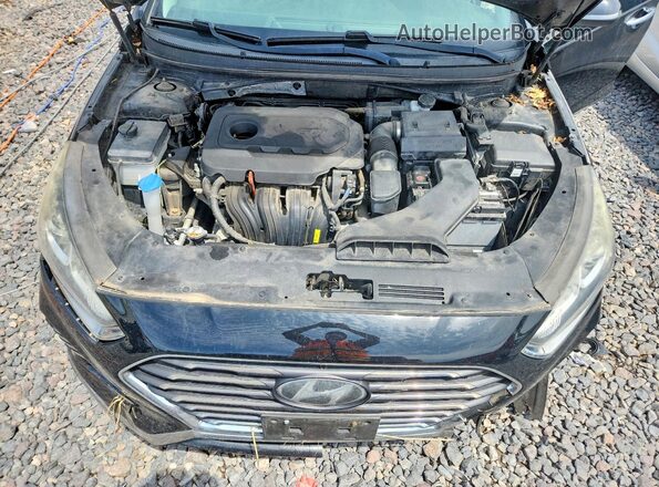 5NPE34AFXJH608071 2018 HYUNDAI SONATA Black უკანა სალონის ხედი