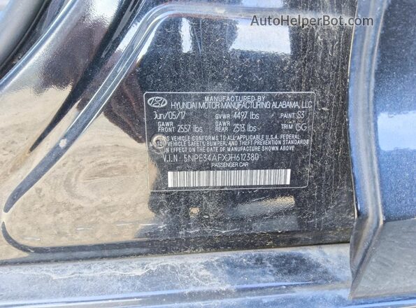 5NPE34AFXJH612380 2018 HYUNDAI SONATA Black Engine compartment view