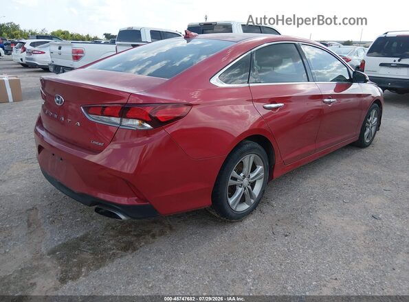 5NPE34AFXJH625730 2018 HYUNDAI SONATA Red Հետևի աջ