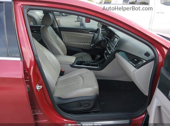5NPE34AFXJH625730 2018 HYUNDAI SONATA Red Սալոնի դիմացի տեսք