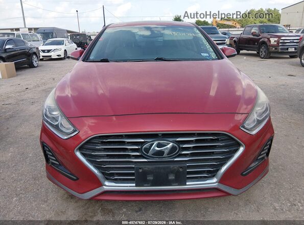 5NPE34AFXJH625730 2018 HYUNDAI SONATA Red Սարքավորումների վահանակի տեսք