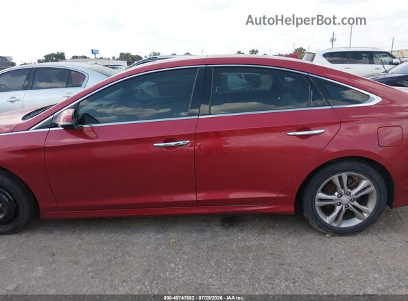 5NPE34AFXJH625730 2018 HYUNDAI SONATA Red Սալոնի 360 աստիճան տեսք