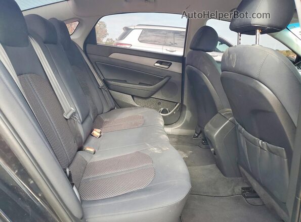 5NPE34AFXJH652474 2018 HYUNDAI SONATA Black Vista de los asientos traseros