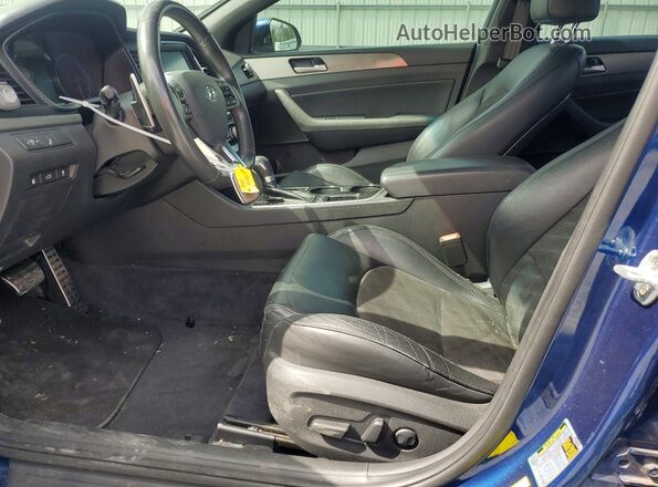 5NPE34AFXJH660056 2018 HYUNDAI SONATA Blue Front interior view