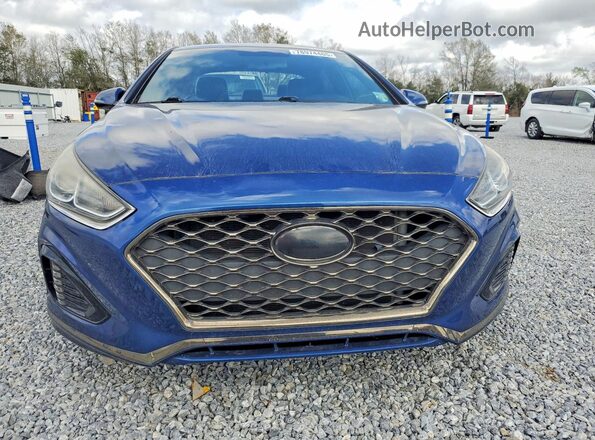 5NPE34AFXJH660056 2018 HYUNDAI SONATA Blue Front view