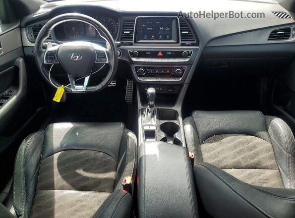 5NPE34AFXJH660056 2018 HYUNDAI SONATA Blue Dashboard view