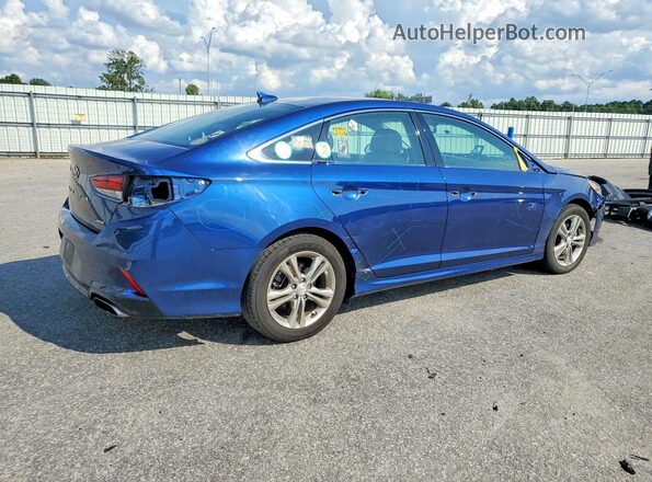 5NPE34AFXJH661739 2018 HYUNDAI SONATA Blue Trasero derecho