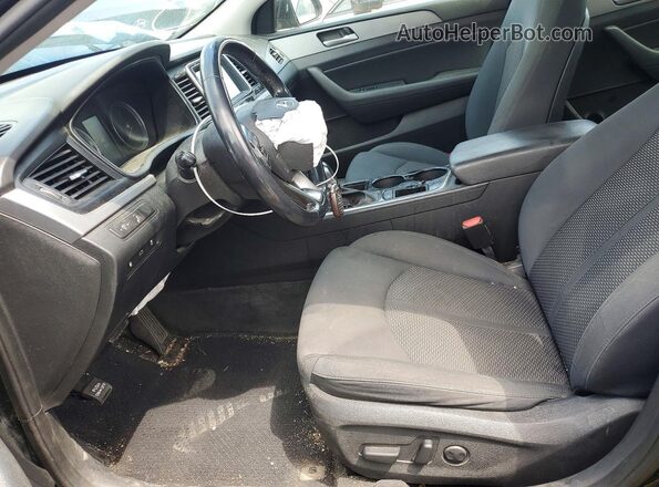 5NPE34AFXJH679366 2018 HYUNDAI SONATA Black Вид салону спереду