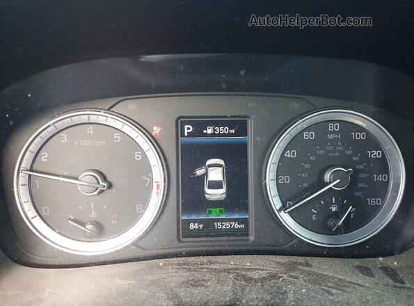 5NPE34AFXJH679366 2018 HYUNDAI SONATA Black Вид щитка приладів