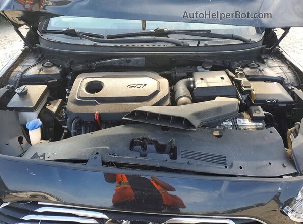 5NPE34AFXJH679366 2018 HYUNDAI SONATA Black Вид задньої частини салону