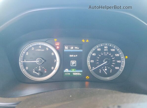 5NPE34AFXJH705352 2018 HYUNDAI SONATA White Vista del cuadro de instrumentos