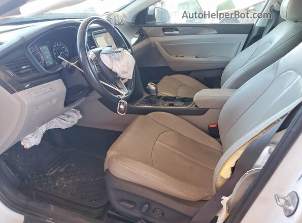 5NPE34AFXJH705352 2018 HYUNDAI SONATA White Vista interior delantera