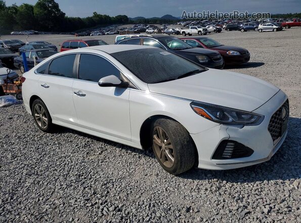 5NPE34AFXKH734528 2019 HYUNDAI SONATA White Delantero derecho