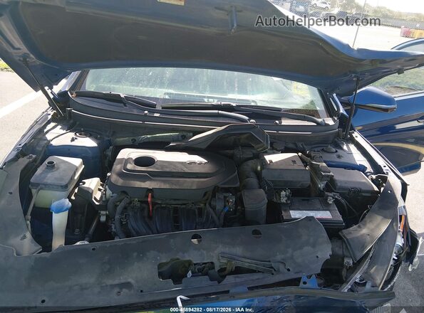 5NPE34AFXKH744301 2019 HYUNDAI SONATA Blue Հետևի տեսք