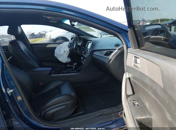 5NPE34AFXKH744301 2019 HYUNDAI SONATA Blue Սալոնի դիմացի տեսք