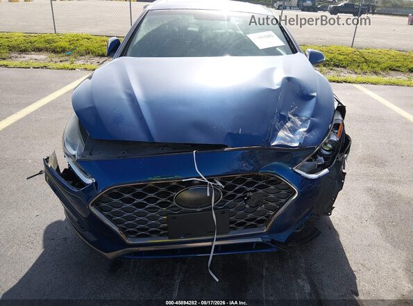 5NPE34AFXKH744301 2019 HYUNDAI SONATA Blue Դիմացի տեսք