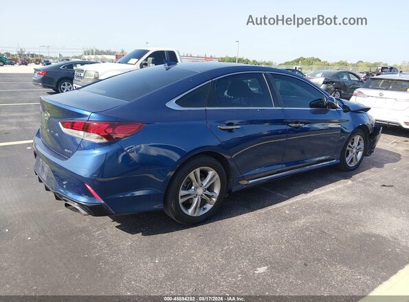 5NPE34AFXKH744301 2019 HYUNDAI SONATA Blue Հետևի աջ