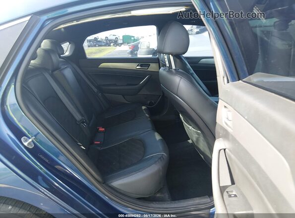 5NPE34AFXKH744301 2019 HYUNDAI SONATA Blue VIN կոդի պիտակի տեսք