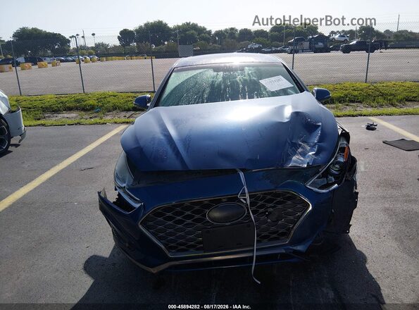 5NPE34AFXKH744301 2019 HYUNDAI SONATA Blue Սարքավորումների վահանակի տեսք