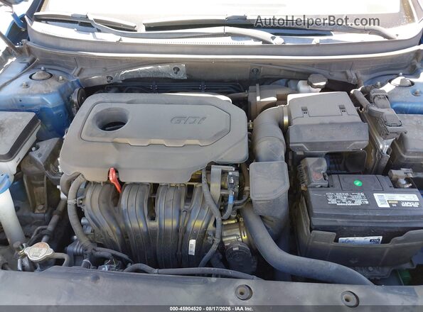 5NPE34AFXKH749627 2019 HYUNDAI SONATA Blue Вид ззаду