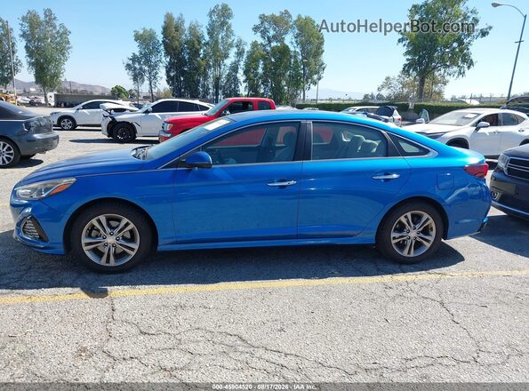 5NPE34AFXKH749627 2019 HYUNDAI SONATA Blue 
