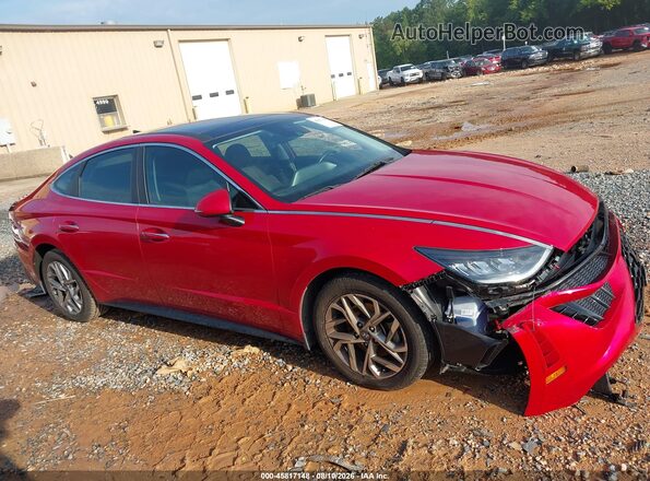 5NPEF4JA0MH078418 2021 HYUNDAI SONATA Red სალონის 360-გრადუსიანი ხედი