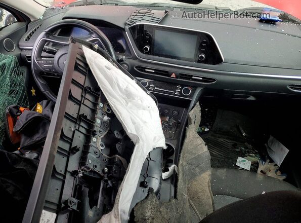 5NPEF4JA0MH097020 2021 HYUNDAI SONATA Красный Вид панели приборов