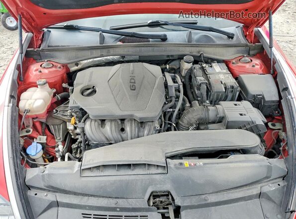 5NPEF4JA0MH097020 2021 HYUNDAI SONATA Красный Вид задней части салона