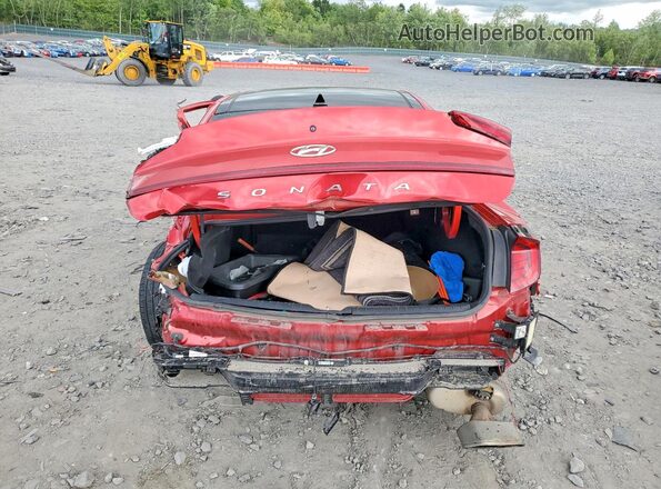 5NPEF4JA0MH097020 2021 HYUNDAI SONATA Красный Вид сзади