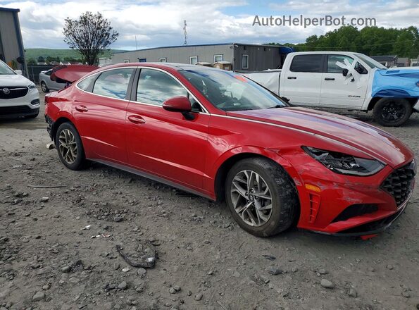 5NPEF4JA0MH097020 2021 HYUNDAI SONATA Красный Передняя правая четверть