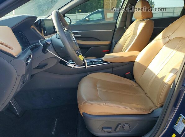 5NPEF4JA1LH008120 2020 HYUNDAI SONATA Синий Вид салона спереди