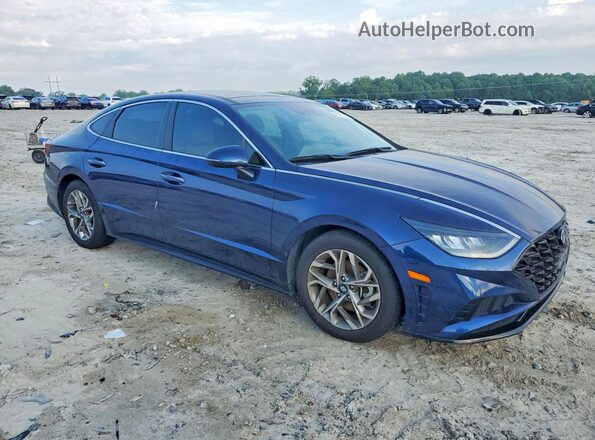5NPEF4JA1LH008120 2020 HYUNDAI SONATA Синий Передняя правая четверть