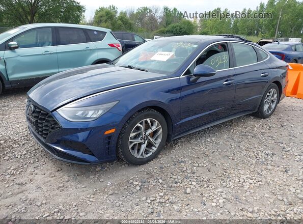 5NPEF4JA1LH035513 2020 HYUNDAI SONATA Синий Передняя левая четверть