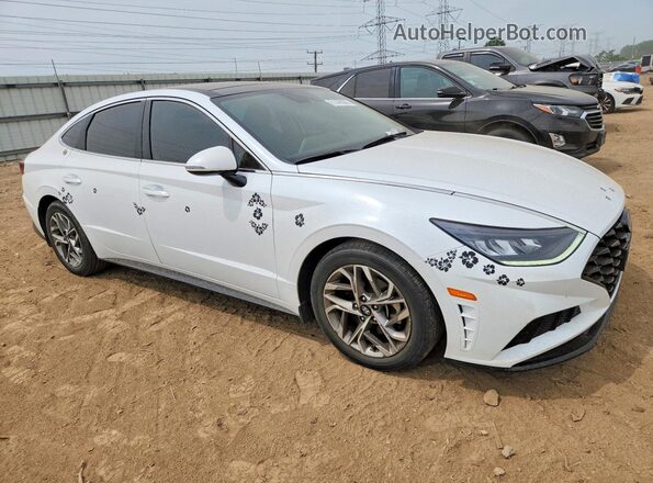 5NPEF4JA1MH116139 2021 HYUNDAI SONATA Белый Передняя правая четверть