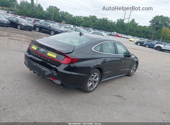 5NPEF4JA3MH079823 2021 HYUNDAI SONATA Black Tył prawy