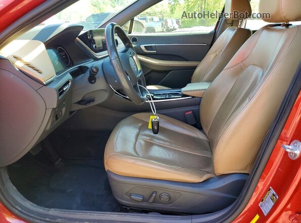 5NPEF4JA4LH001436 2020 HYUNDAI SONATA Red Սալոնի դիմացի տեսք