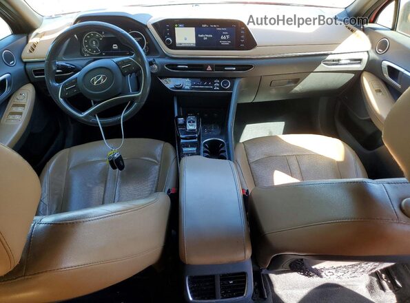 5NPEF4JA4LH001436 2020 HYUNDAI SONATA Red Առջևի վահանակի տեսք