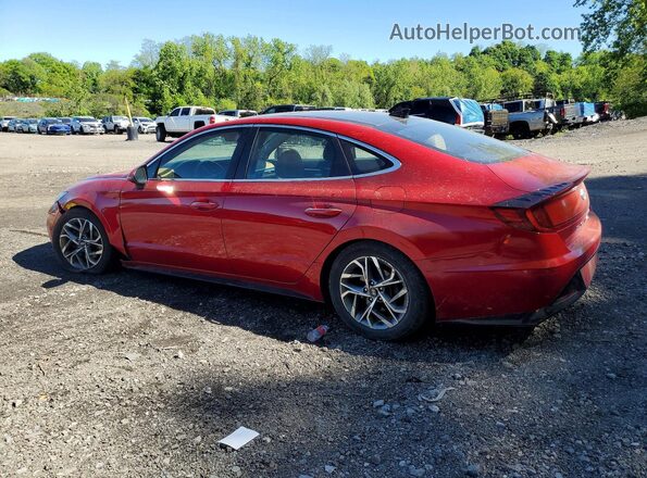 5NPEF4JA4LH001436 2020 HYUNDAI SONATA Red Հետևի ձախ
