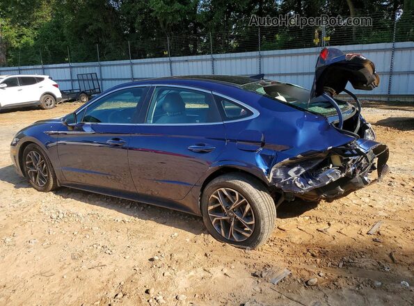 5NPEF4JA4MH105295 2021 HYUNDAI SONATA Blue უკანა მარცხენა