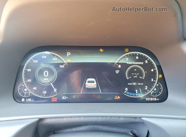 5NPEF4JA4MH105295 2021 HYUNDAI SONATA Blue ხელსაწყოთა პანელის ხედი