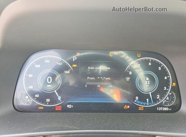 5NPEF4JA4MH114269 2021 HYUNDAI SONATA Black Вид щитка приладів