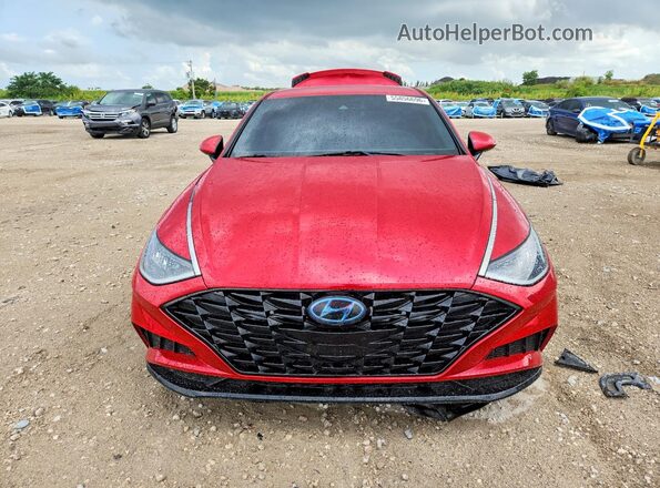 5NPEF4JA9LH056772 2020 HYUNDAI SONATA Red Front view