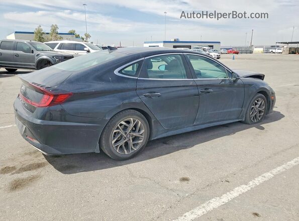 5NPEF4JA9MH082225 2021 HYUNDAI SONATA Black Trasero derecho