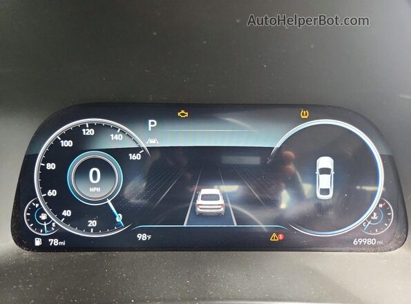 5NPEF4JA9MH096545 2021 HYUNDAI SONATA Black Widok zestawu wskaźników