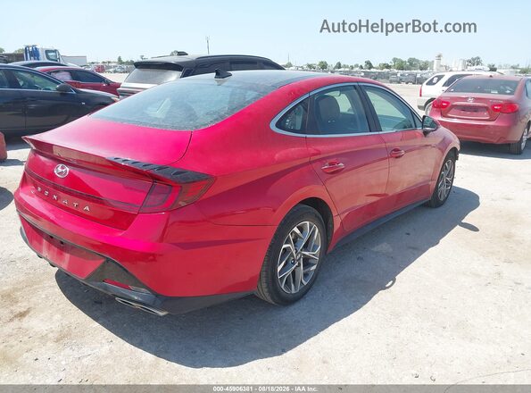 5NPEF4JA9MH108953 2021 HYUNDAI SONATA Red Trasero derecho