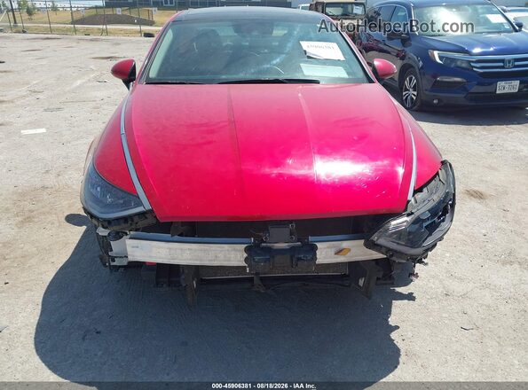 5NPEF4JA9MH108953 2021 HYUNDAI SONATA Red Vista interior trasera