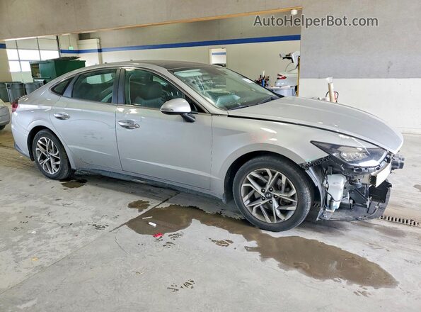 5NPEF4JAXMH082962 2021 HYUNDAI SONATA Серебряный Передняя правая четверть