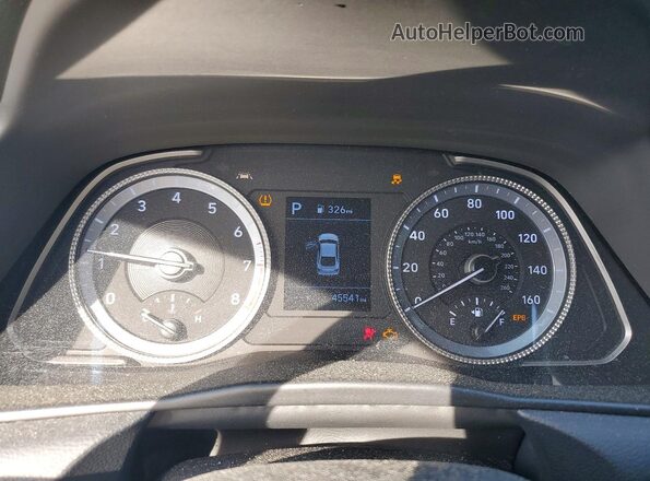 5NPEG4JA0MH086080 2021 HYUNDAI SONATA Blue Вид щитка приладів