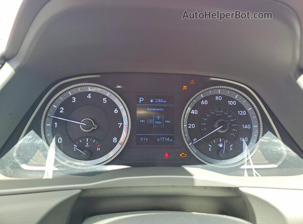 5NPEG4JA2LH036053 2020 HYUNDAI SONATA Red Вид щитка приладів